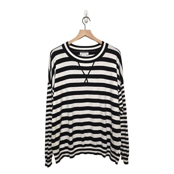 Liz Claiborne Weekend Striped Drop Sleeve Crewneck Sweater Sz XXL - Picture 1 of 7